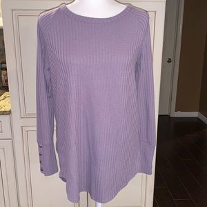 Chaser Purple Crew Neck Sweater